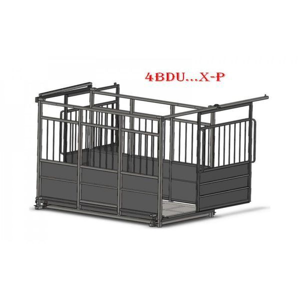 Весы с раздвижными дверьми для взвешивания животных 4BDU-600X-Р, НПВ: 600кг, 1250х1500х1600мм ПРАКТИЧНЫЕ 000320 фото