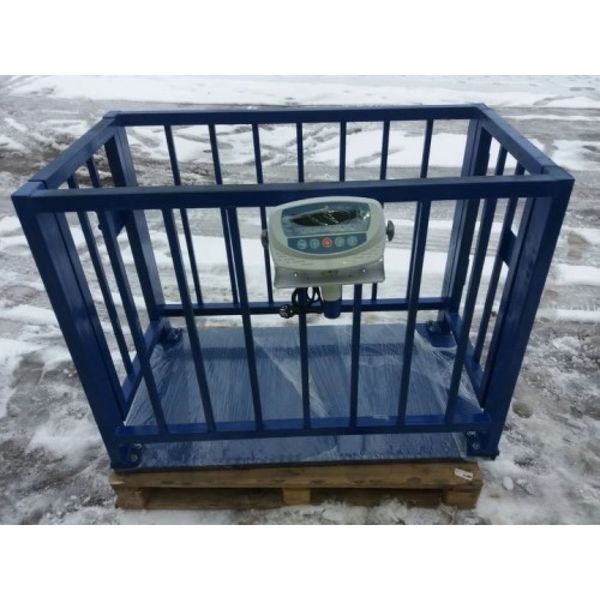 Весы для взвешивания животных VTP-G-075125 ( 600 кг, 750х1250 мм ) с клеткой 900 мм 00016400 фото