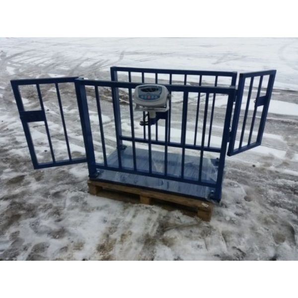 Весы для взвешивания животных VTP-G-075125 ( 600 кг, 750х1250 мм ) с клеткой 900 мм 00016400 фото